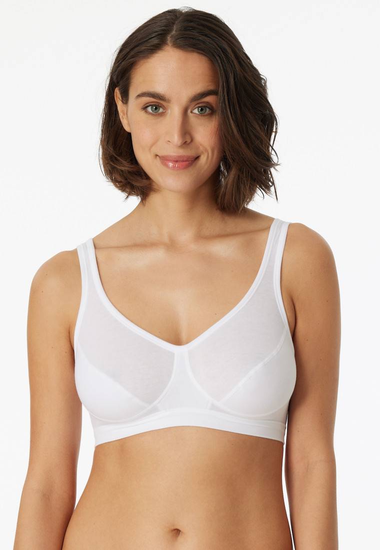 Schiesser Bustier 2er-Pack mit Cups Organic Cotton weiß - 95/5 Im Verkauf