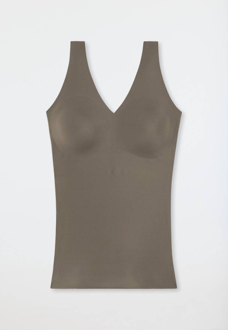 Schiesser Trägertop Mikrofaser herausnehmbare Pads taupe - Invisible Soft Sonderangebot
