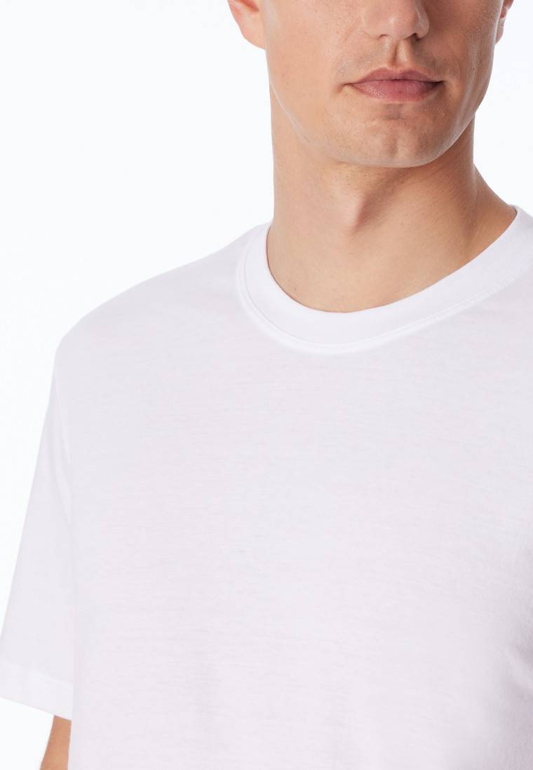 Schiesser Shirt kurzarm Jersey 2er-Pack rundhals weiß - American T-Shirt Versandkostenfrei