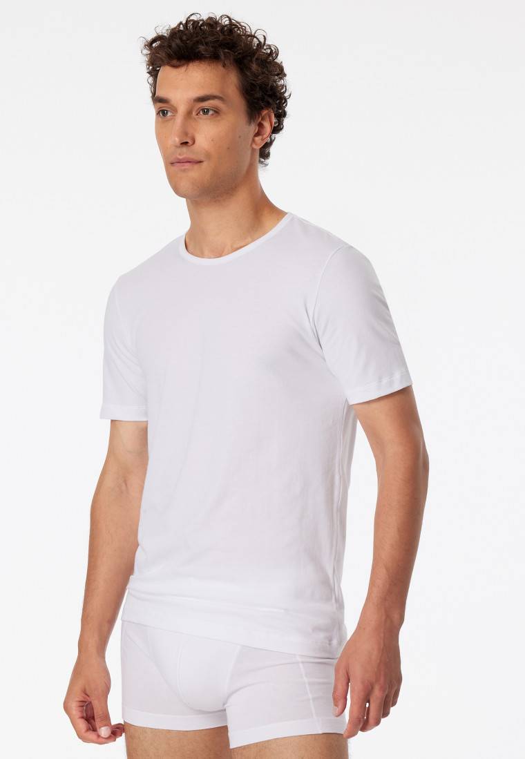 Schiesser Shirts kurzarm 2er-Pack Organic Cotton Rundhals weiß – 95/5 Flash Sale
