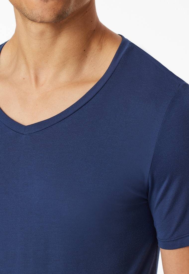 Schiesser Shirt kurzarm V-Ausschnitt admiral - Premium Modal Black Friday