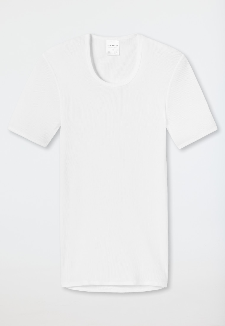 Schiesser Shirt kurzarm Doppelripp weiß - Original Classics Weihnachtsangebot