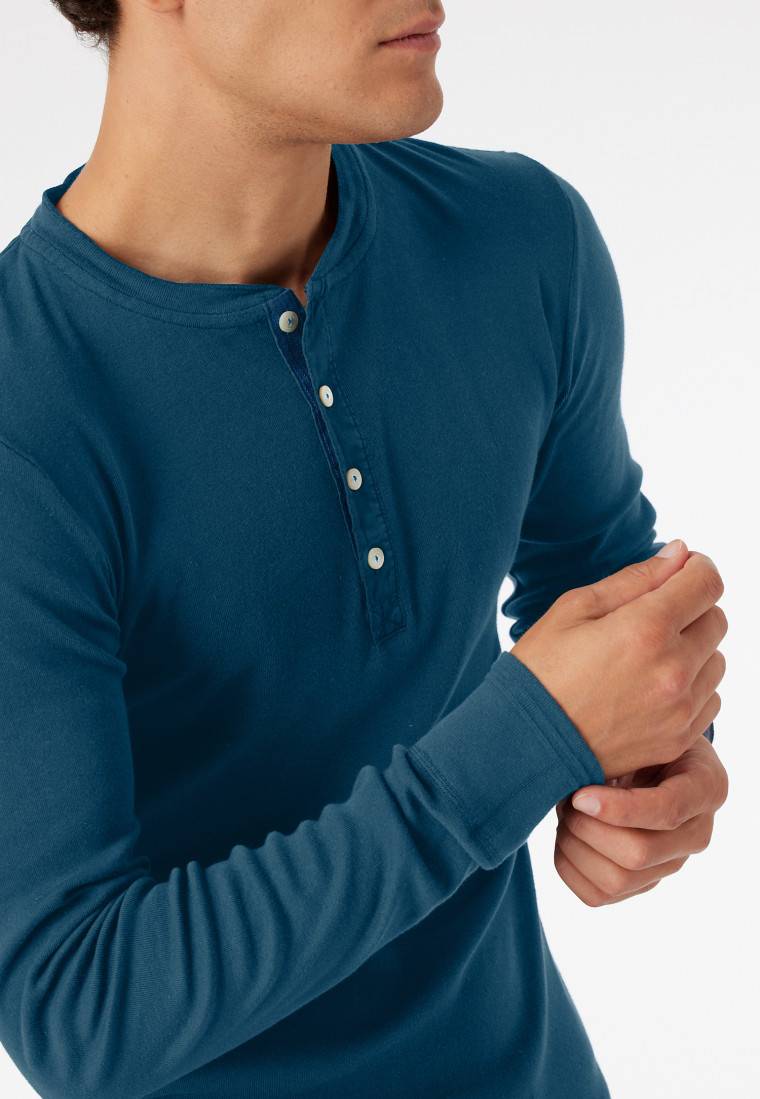 Schiesser Shirt langarm jeansblau - Revival Karl-Heinz Osterangebot