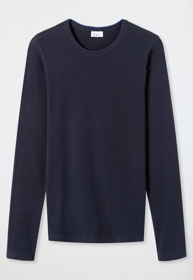 Schiesser Shirt langarm dunkelblau - Revival Ludwig Zeitlich begrenztes Angebot