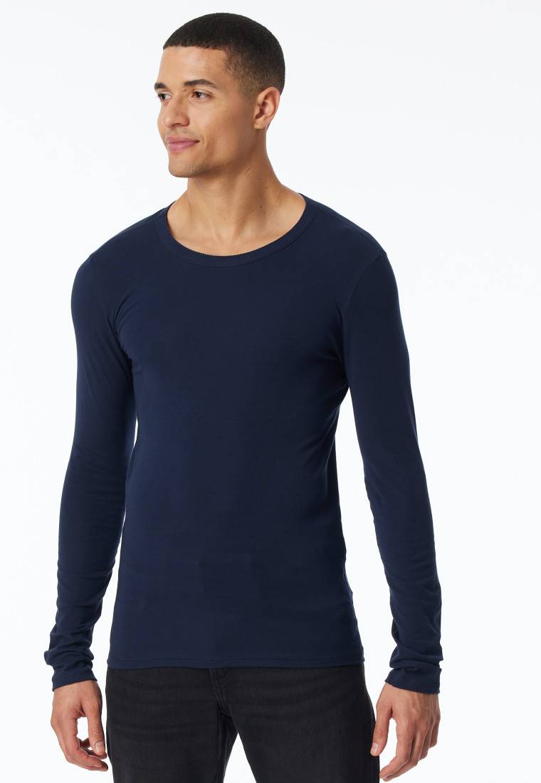 Schiesser Shirt langarm dunkelblau - Revival Ludwig Zeitlich begrenztes Angebot