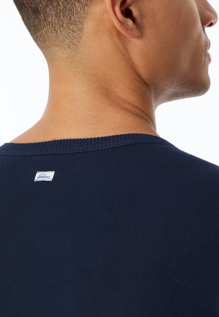 Schiesser Shirt langarm dunkelblau - Revival Ludwig Zeitlich begrenztes Angebot