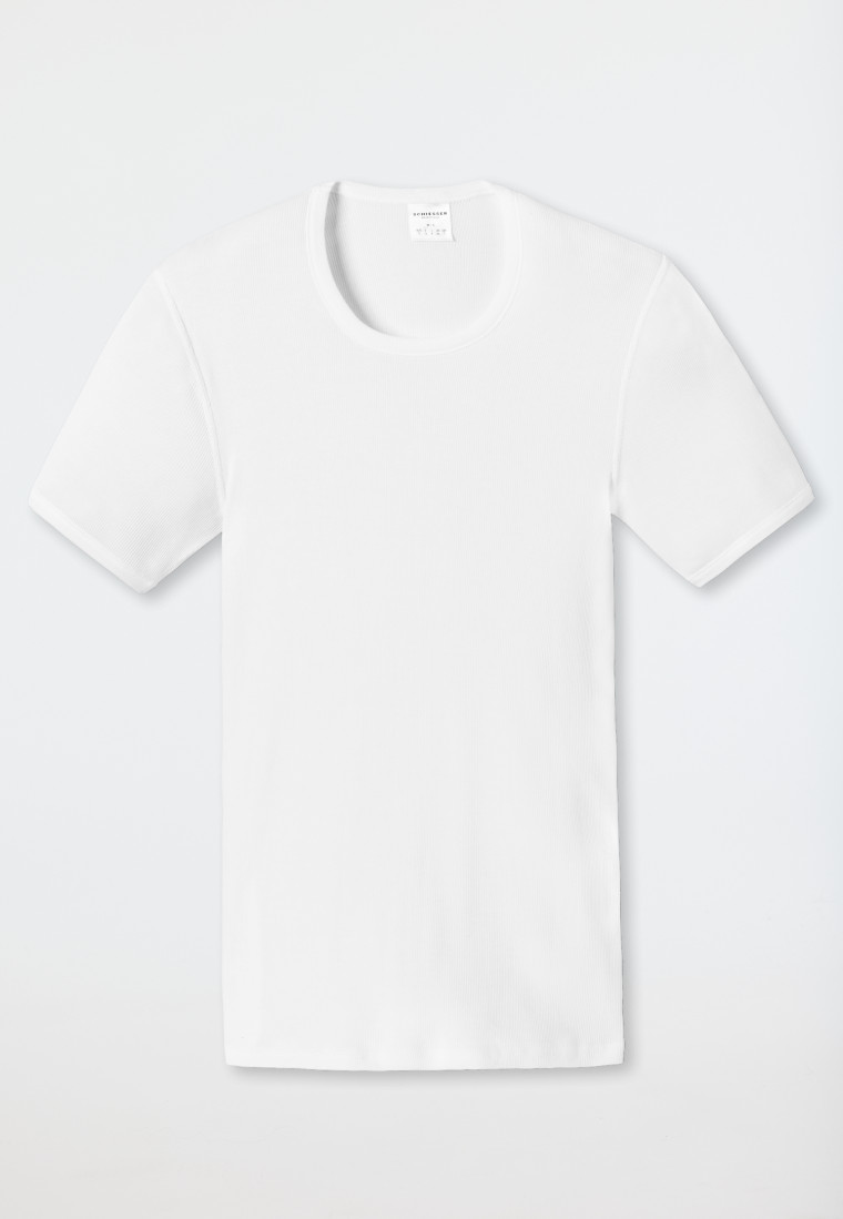 Schiesser Shirt kurzarm Doppelripp weiß - Essentials Saisonale Angebote