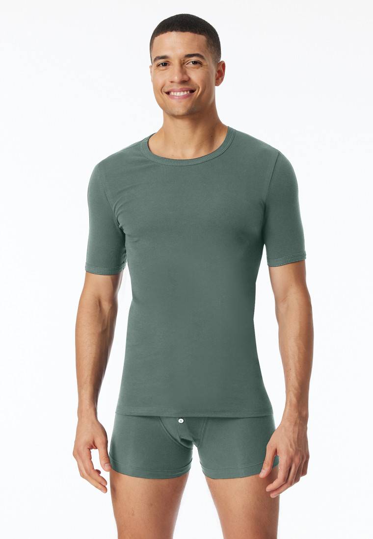 Schiesser Shirt kurzarm grün - Revival Ludwig Räumungsverkauf