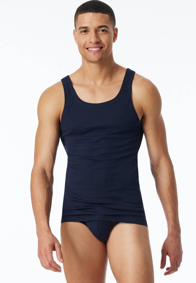 Schiesser Tank Top dunkelblau - Revival Ludwig Sonderangebote