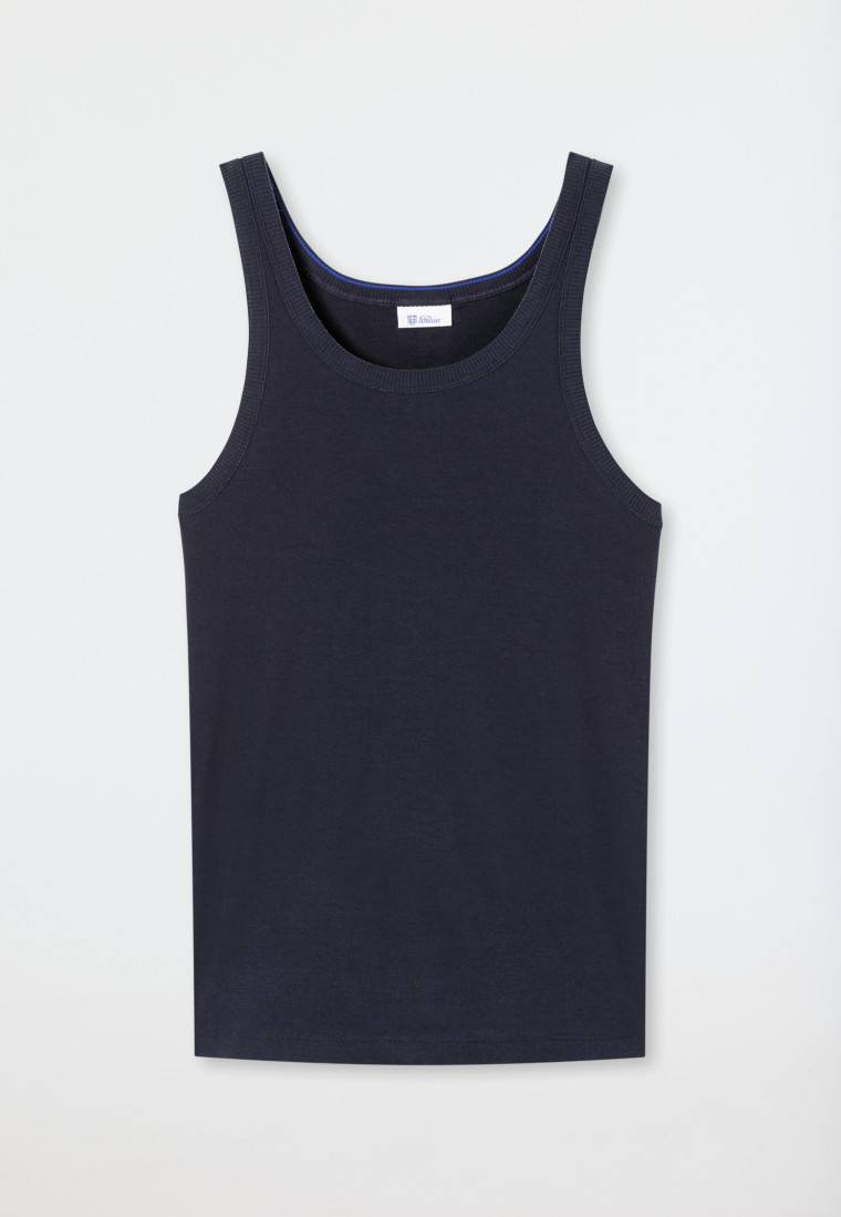 Schiesser Tank Top dunkelblau - Revival Ludwig Sonderangebote