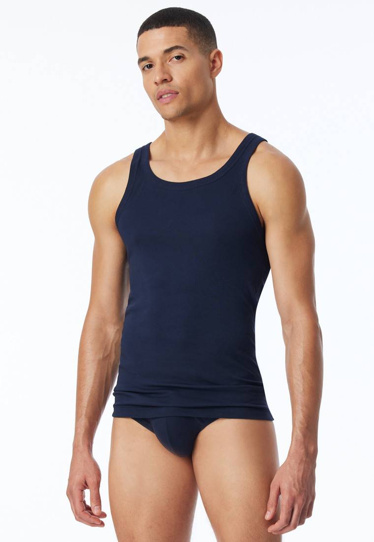 Schiesser Tank Top dunkelblau - Revival Ludwig Sonderangebote