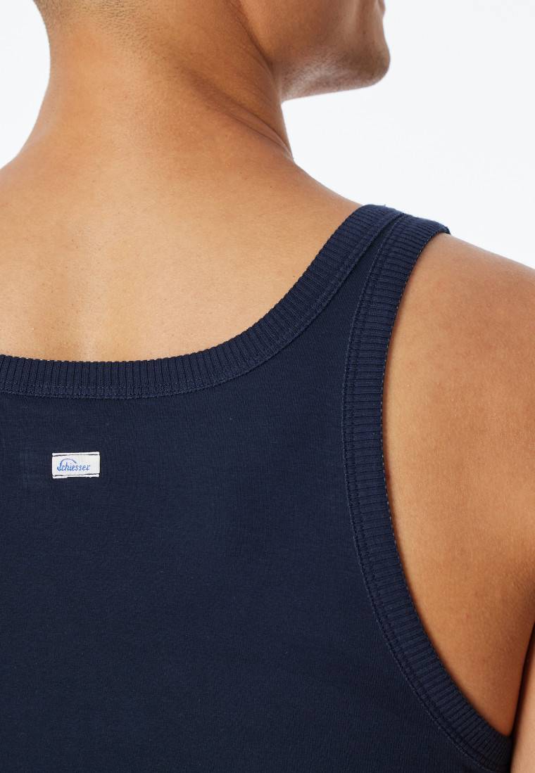 Schiesser Tank Top dunkelblau - Revival Ludwig Sonderangebote
