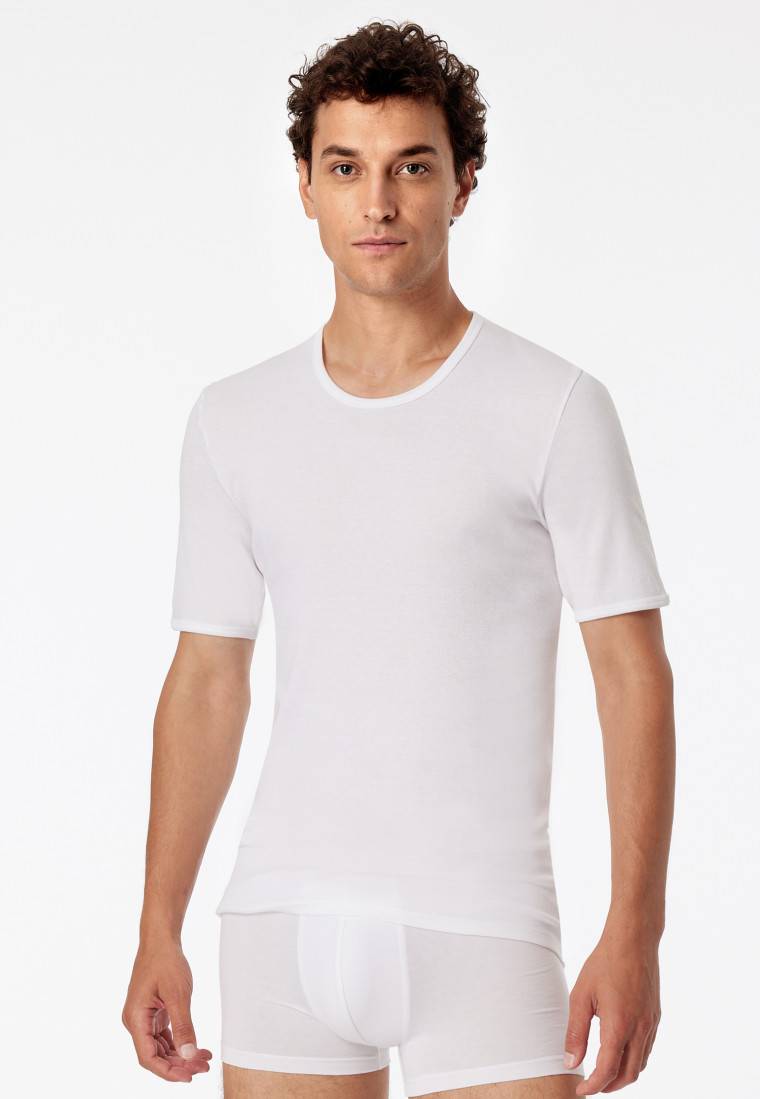 Schiesser Shirt kurzarm Feinripp weiß - Original Classics VIP-Rabatte