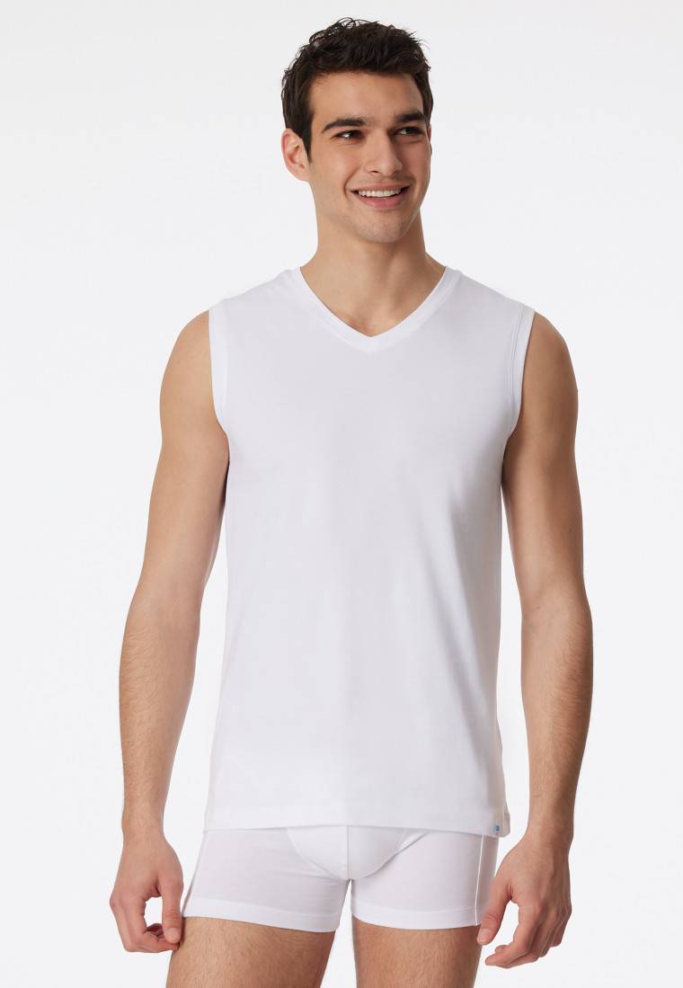 Schiesser Tank Top weiß - Long Life Cotton Super Sparpreis
