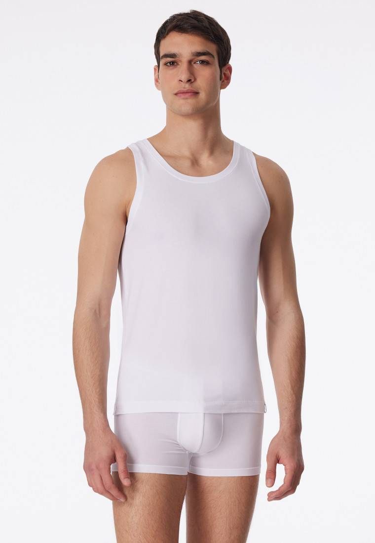 Schiesser Shirt ärmellos weiß - Long Life Soft Kostenlose Rückgabe