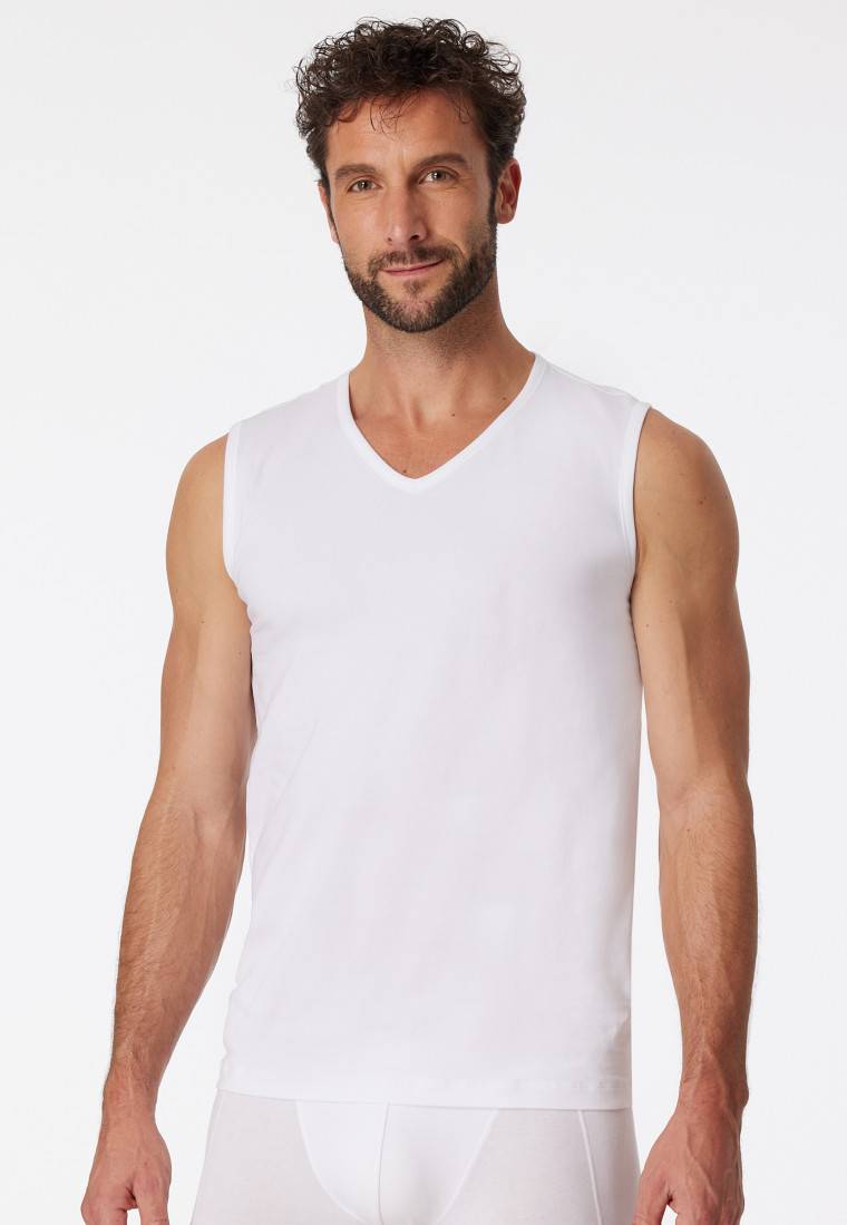 Schiesser Tank Tops 2er-Pack Organic Cotton V-Ausschnitt weiß - 95/5 Riesige Rabatte