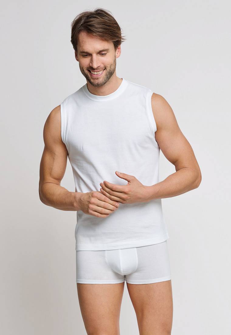 Schiesser Shirt ärmellos 2er-Pack Muscle Shirt weiß - Essentials