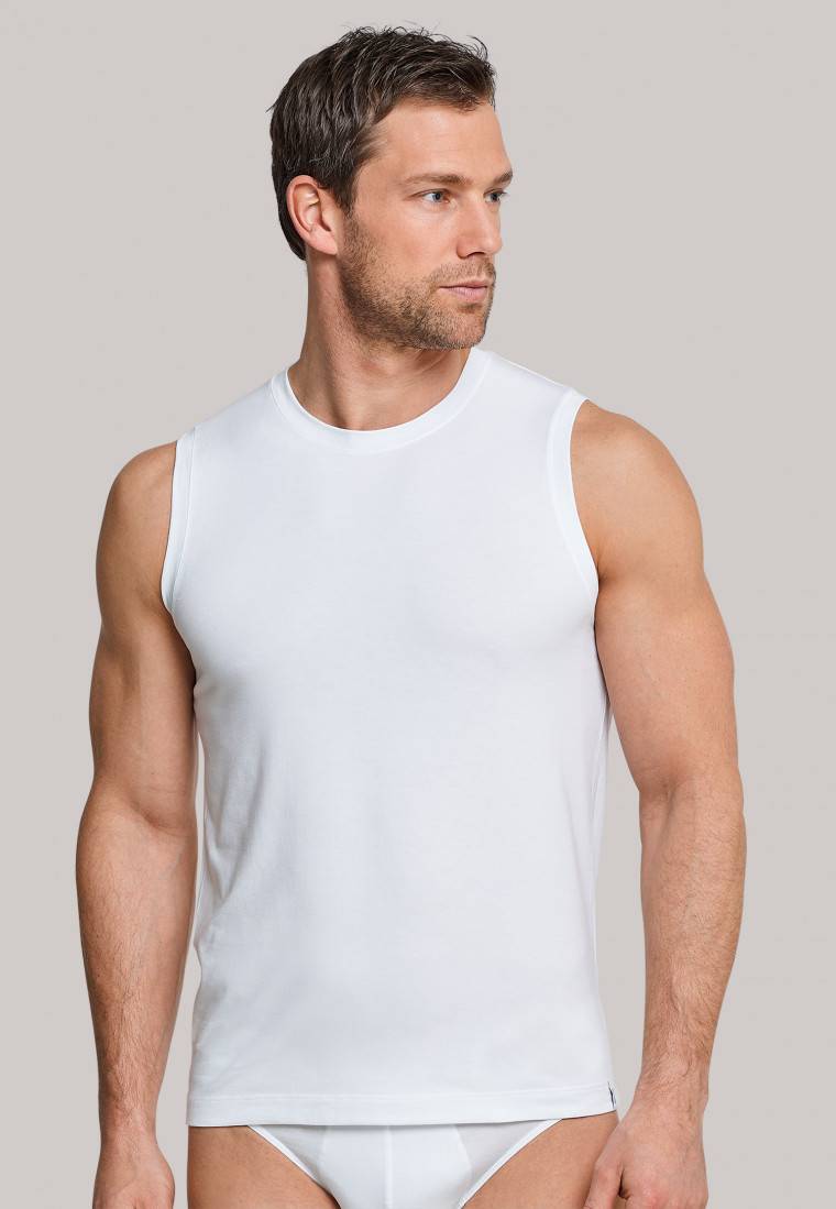 Schiesser Tank Top modische Schnittform weiß - Long Life Soft zollfrei