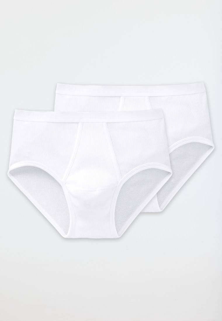 Schiesser Sportslips 2er-Pack mit Eingriff Doppelripp weiß - Original Classics Angebote