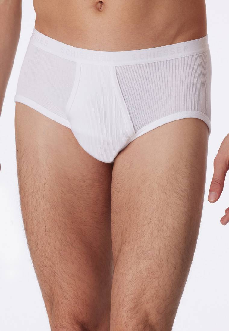 Schiesser Sportslips 2er-Pack mit Eingriff Doppelripp weiß - Original Classics Angebote