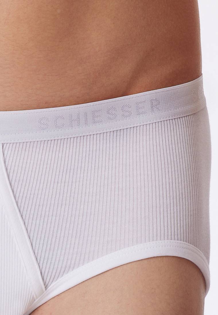 Schiesser Sportslips 2er-Pack mit Eingriff Doppelripp weiß - Original Classics Angebote