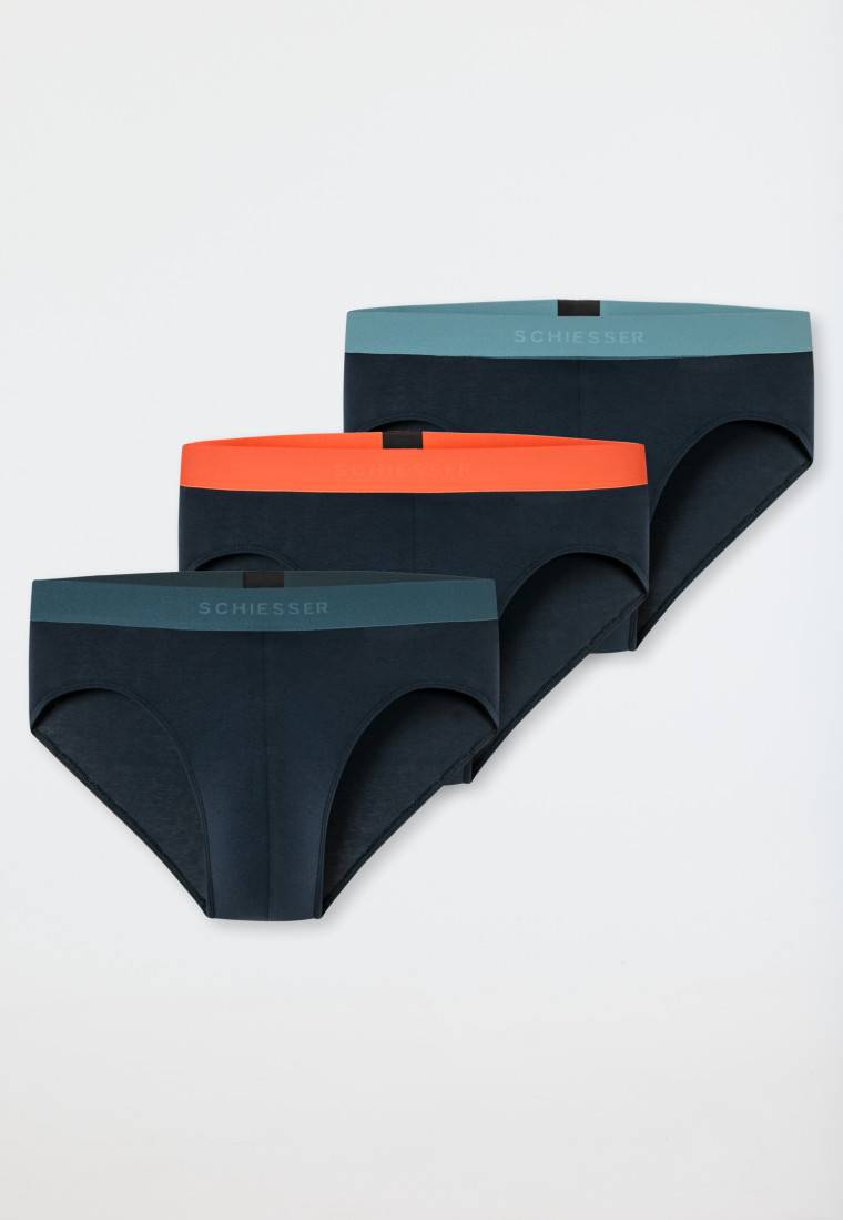 Schiesser Rio-Slips 3er-Pack Organic Cotton Webgummibund mehrfarbig - 95/5 im Angebot