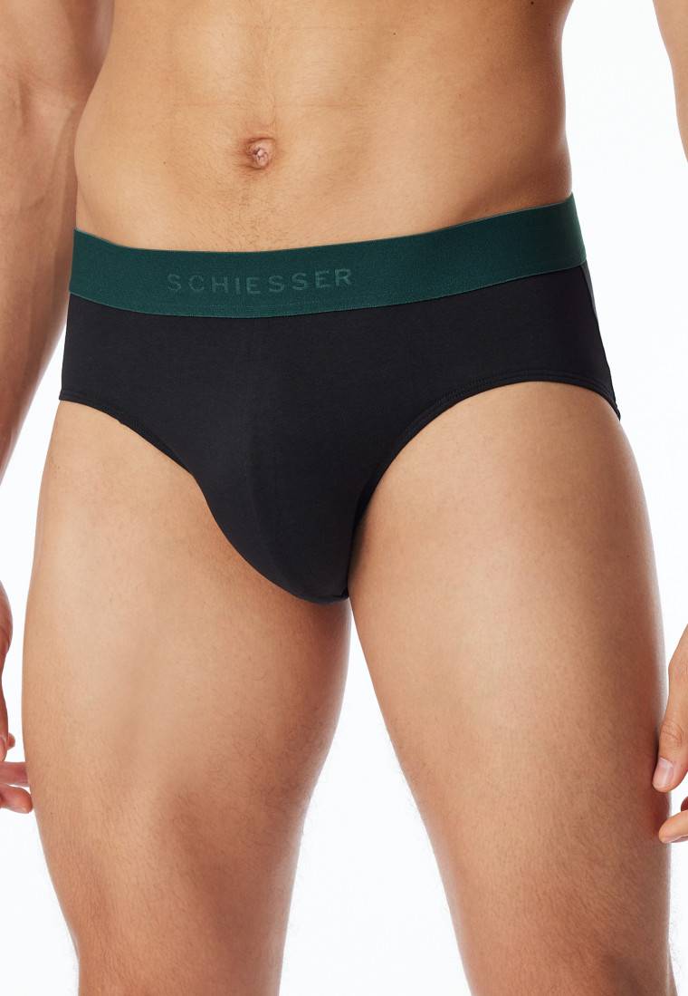 Schiesser Rio-Slips 3er-Pack Organic Cotton Webgummibund mehrfarbig - 95/5 Schlussverkauf