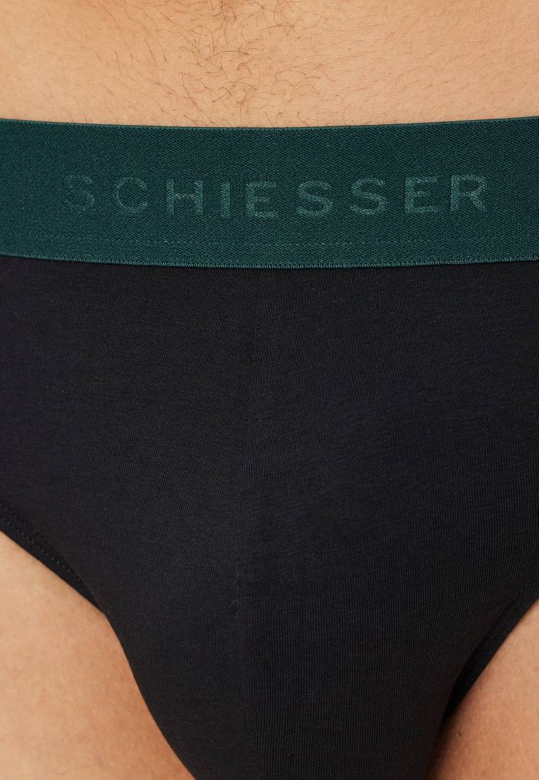 Schiesser Rio-Slips 3er-Pack Organic Cotton Webgummibund mehrfarbig - 95/5 Schlussverkauf