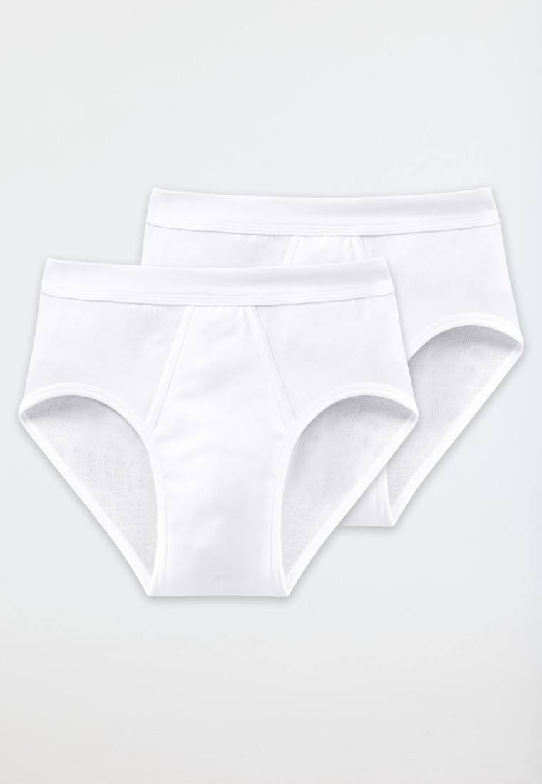 Schiesser Sportslips 2er Pack mit Eingriff weiß - Essentials Feinripp Günstiger Verkauf