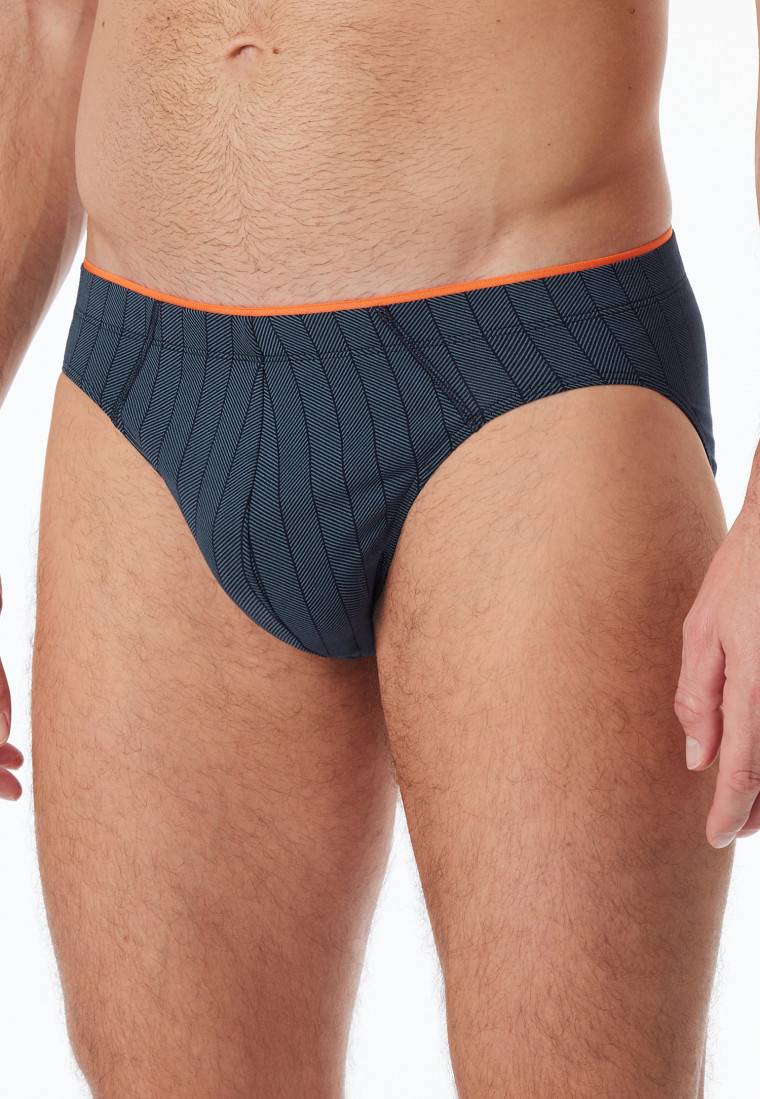 Schiesser Supermini Organic Cotton gestreift blaugrau - 95/5 Meist gekauft
