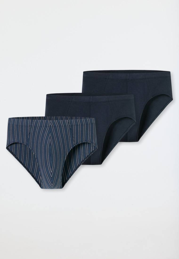 Schiesser Supermini 3er-Pack Organic Cotton uni/geringelt mehrfarbig - 95/5 Blitzverkäufe