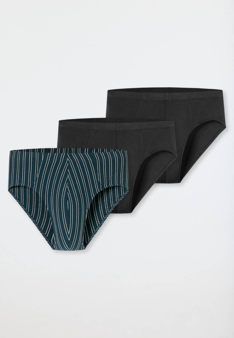 Schiesser Supermini 3er-Pack Organic Cotton uni/geringelt mehrfarbig - 95/5 Großer Ausverkauf