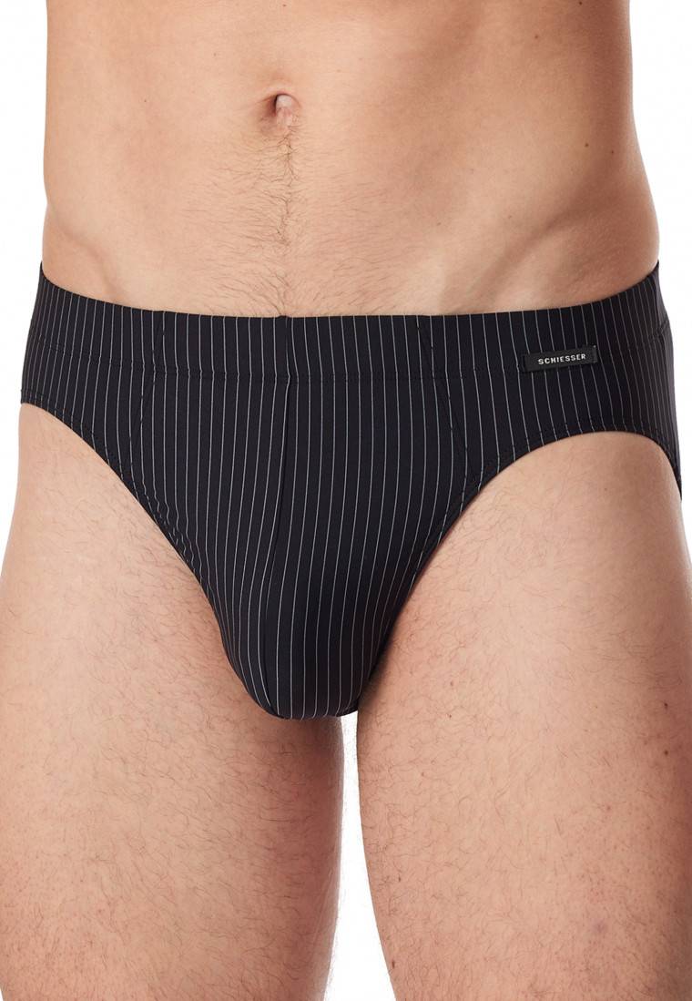 Schiesser Rio-Slip schwarz gestreift - Pure Micro Flash Sale