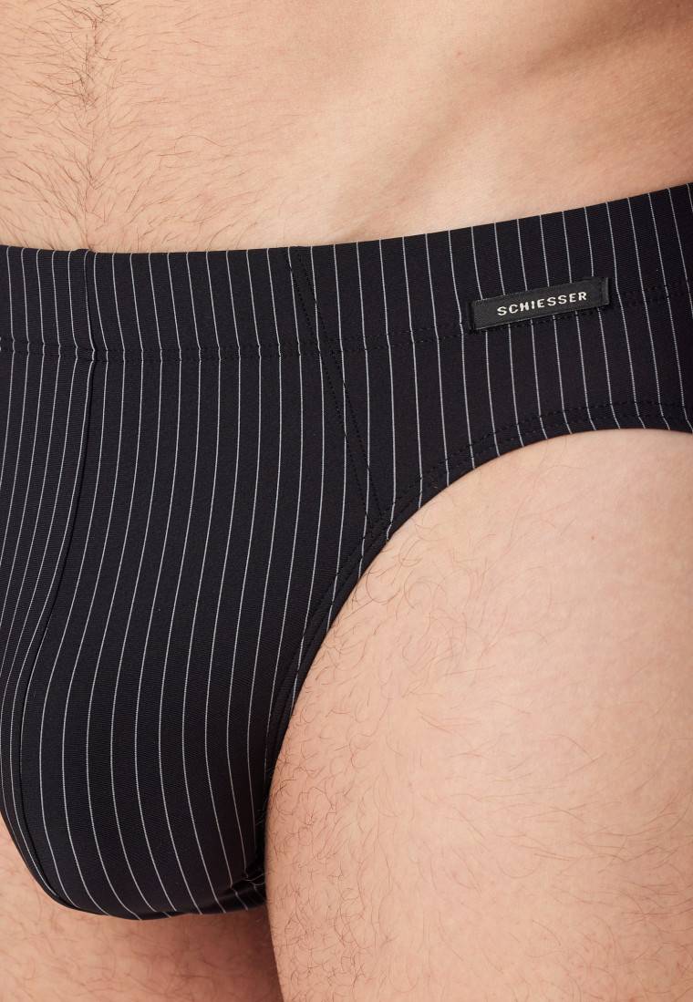 Schiesser Rio-Slip schwarz gestreift - Pure Micro Flash Sale