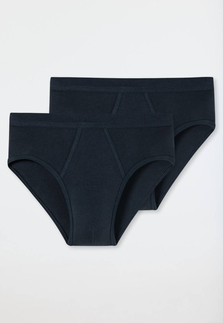 Schiesser Sportslips 2er Pack mit Eingriff navy - Essentials Feinripp Black Friday