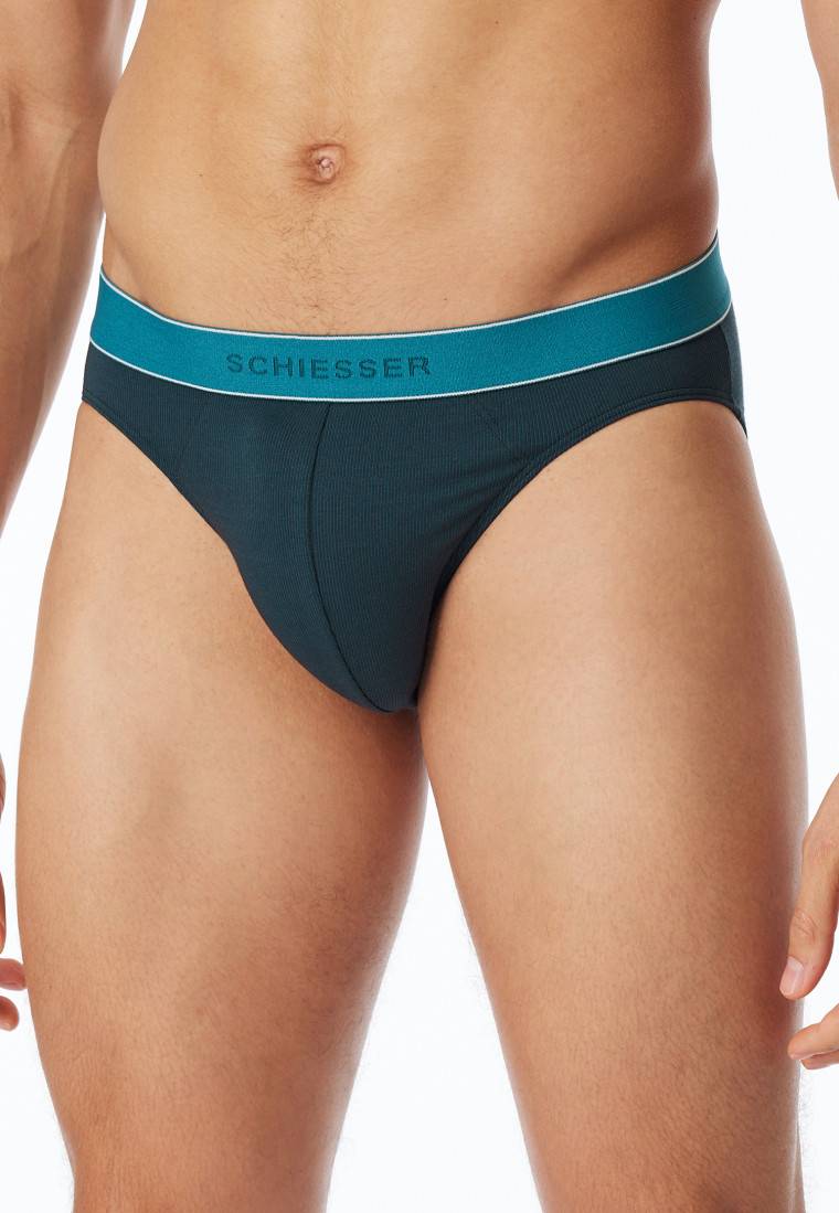 Schiesser Rio-Slip Modal gestreift petrol - Duality Function Heißer Verkauf