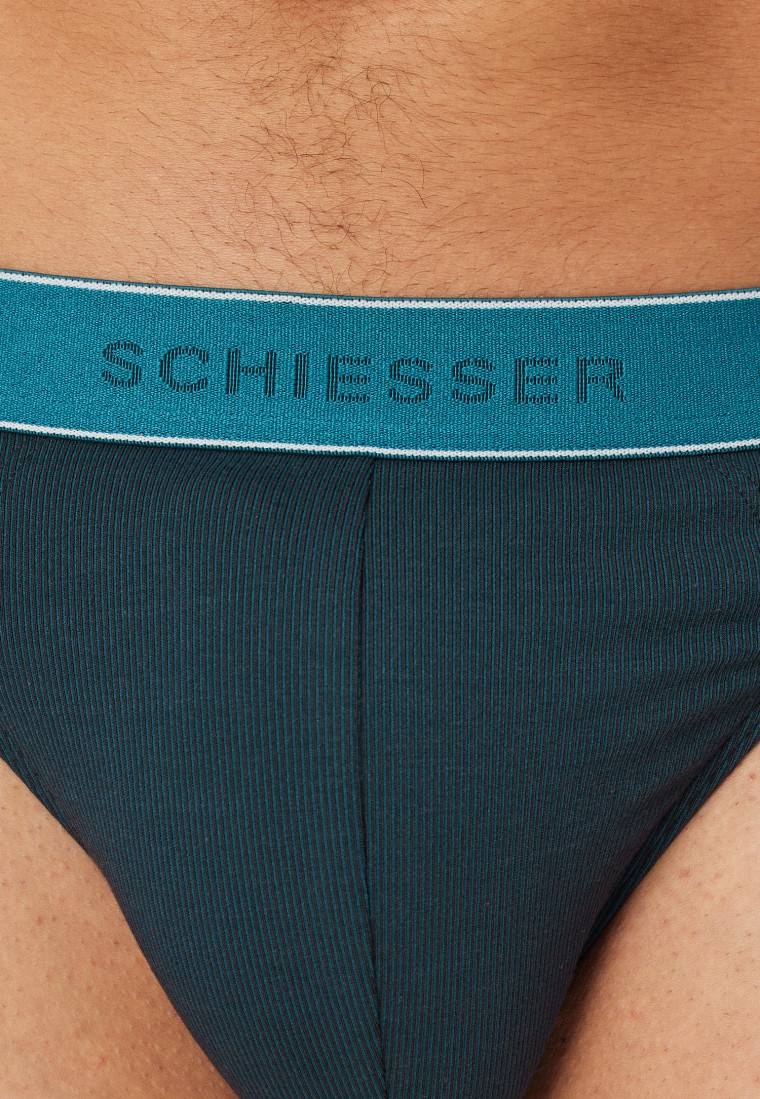 Schiesser Rio-Slip Modal gestreift petrol - Duality Function Heißer Verkauf