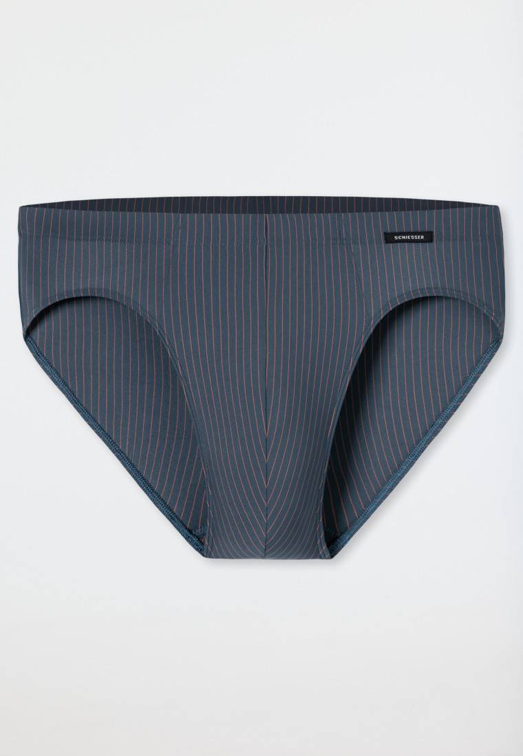 Schiesser Supermini Micro-Qualität Nadelstreifen jeansblau - Pure Micro Große Rabatte