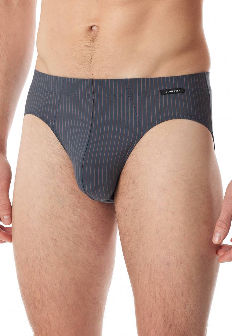 Schiesser Supermini Micro-Qualität Nadelstreifen jeansblau - Pure Micro Große Rabatte