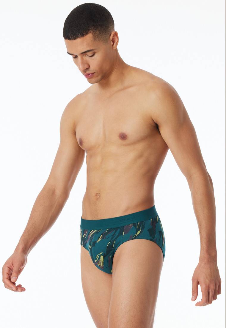 Schiesser Rio-Slip petrol gemustert - 95/5 Kauf eins, bekomm eins gratis