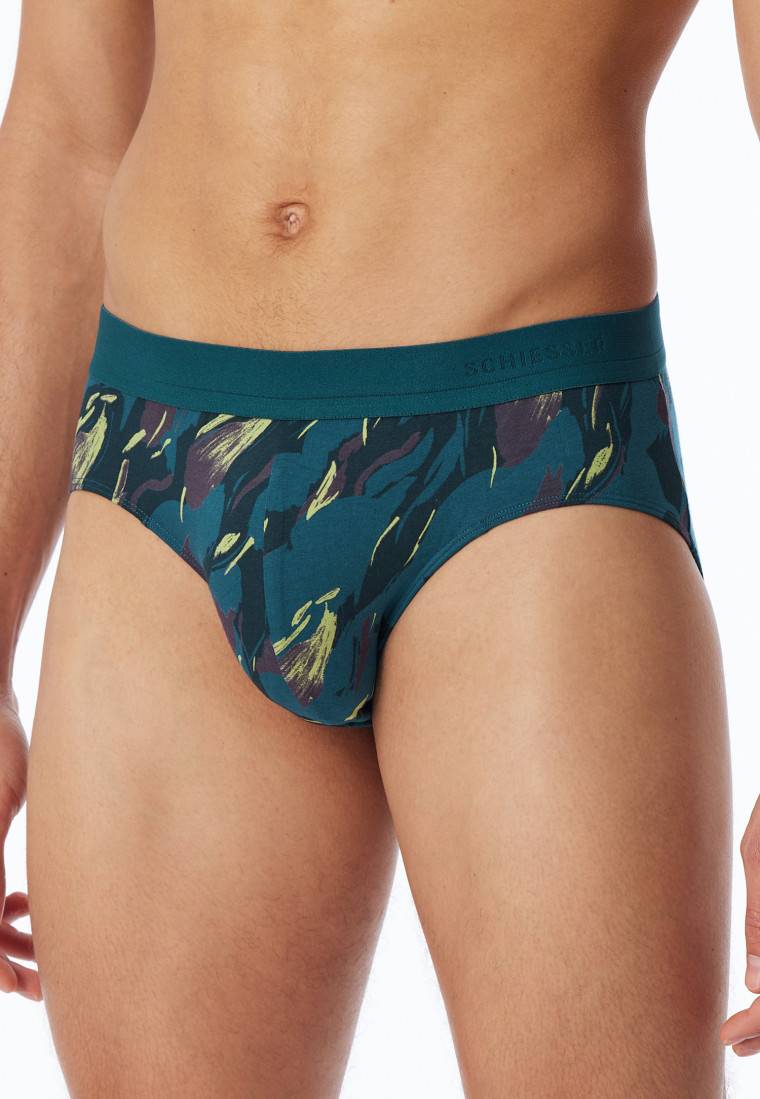 Schiesser Rio-Slip petrol gemustert - 95/5 Kauf eins, bekomm eins gratis