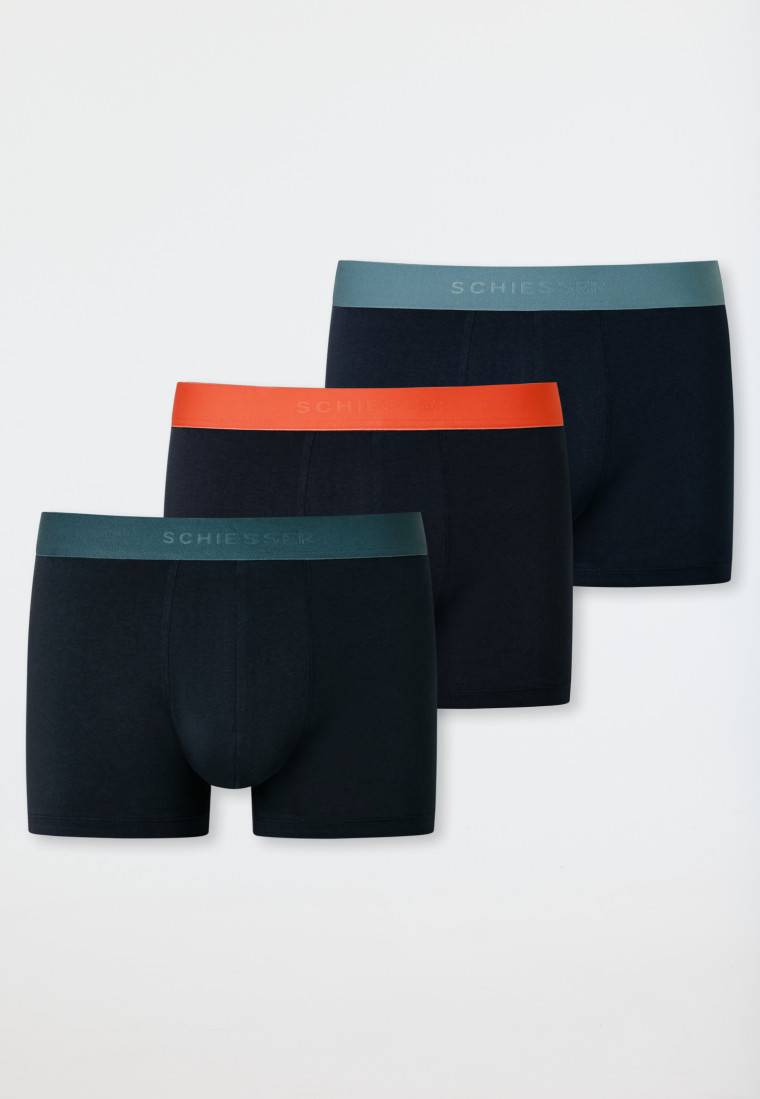 Schiesser Shorts 3er-Pack Organic Cotton Webgummibund mehrfarbig - 95/5 Riesige Ersparnisse