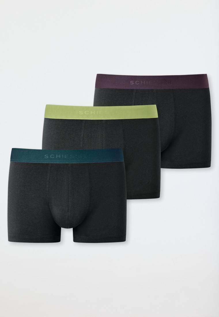 Schiesser Shorts 3er-Pack Organic Cotton Webgummibund mehrfarbig - 95/5 Begrenzte Freigabe