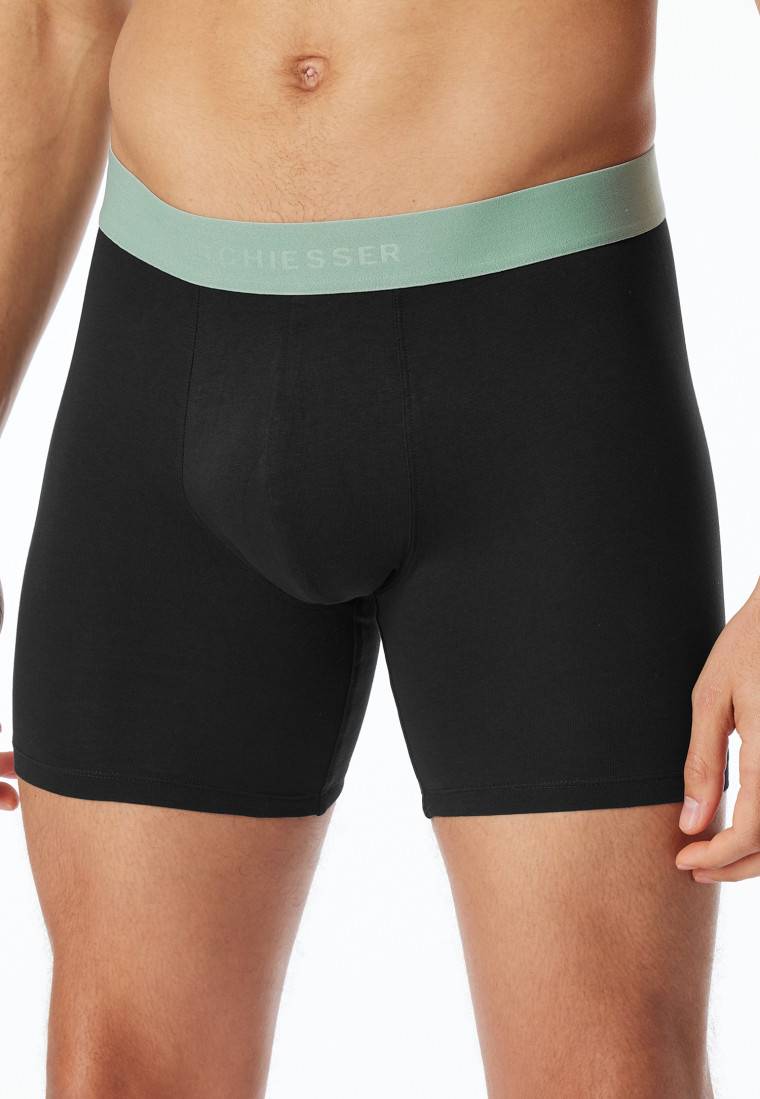 Schiesser Long-Shorts 2er-Pack Organic Cotton Webgummibund mehrfarbig - 95/5 Neueste Stile