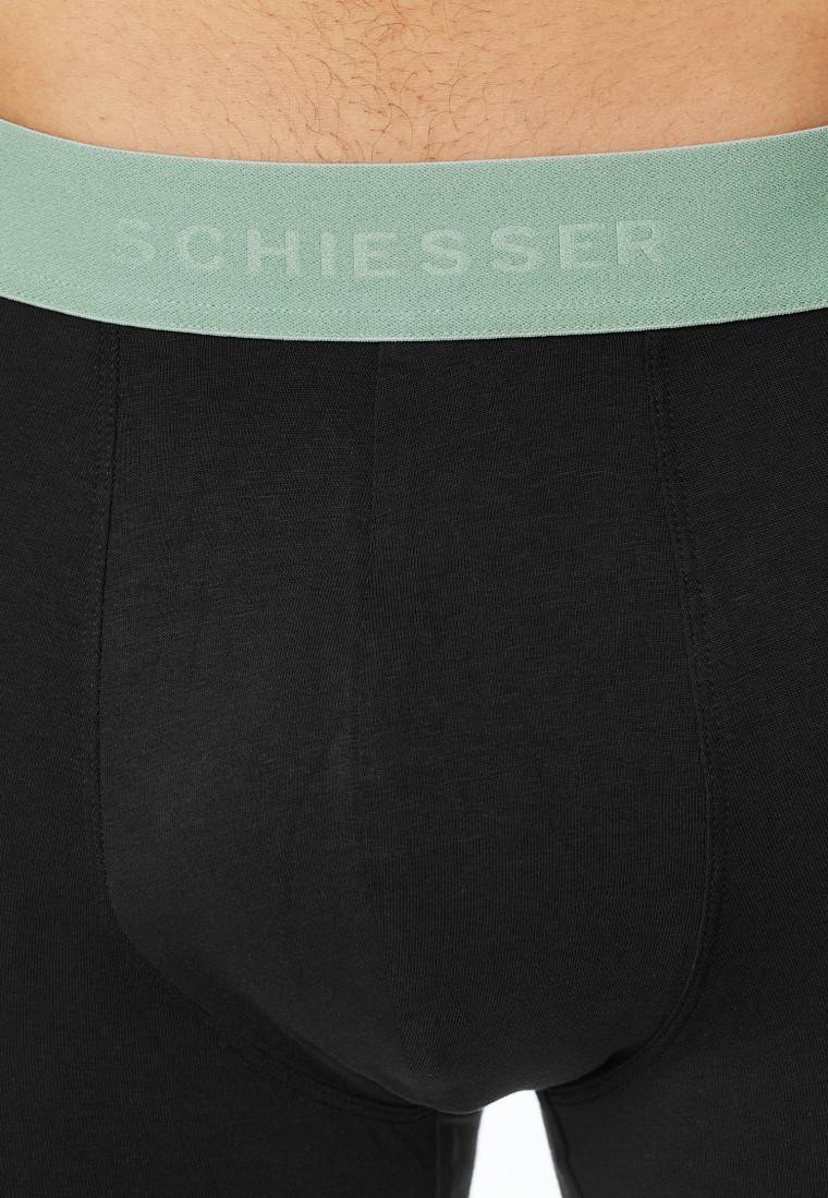 Schiesser Long-Shorts 2er-Pack Organic Cotton Webgummibund mehrfarbig - 95/5 Neueste Stile