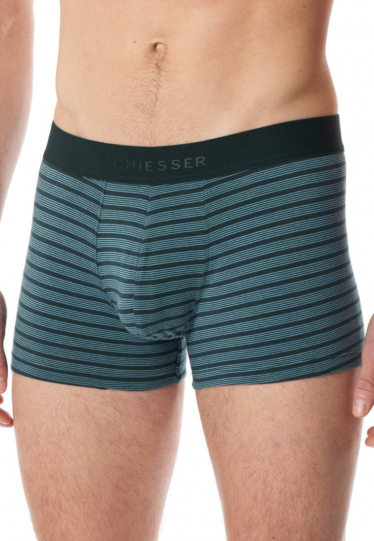 Schiesser Shorts 3er-Pack Organic Cotton Webgummibund uni/gestreift mehrfarbig - 95/5 Letzte 2 Tage