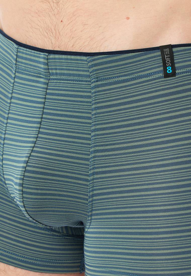 Schiesser Shorts Modal Streifen linde - Long Life Soft Letzter Tag