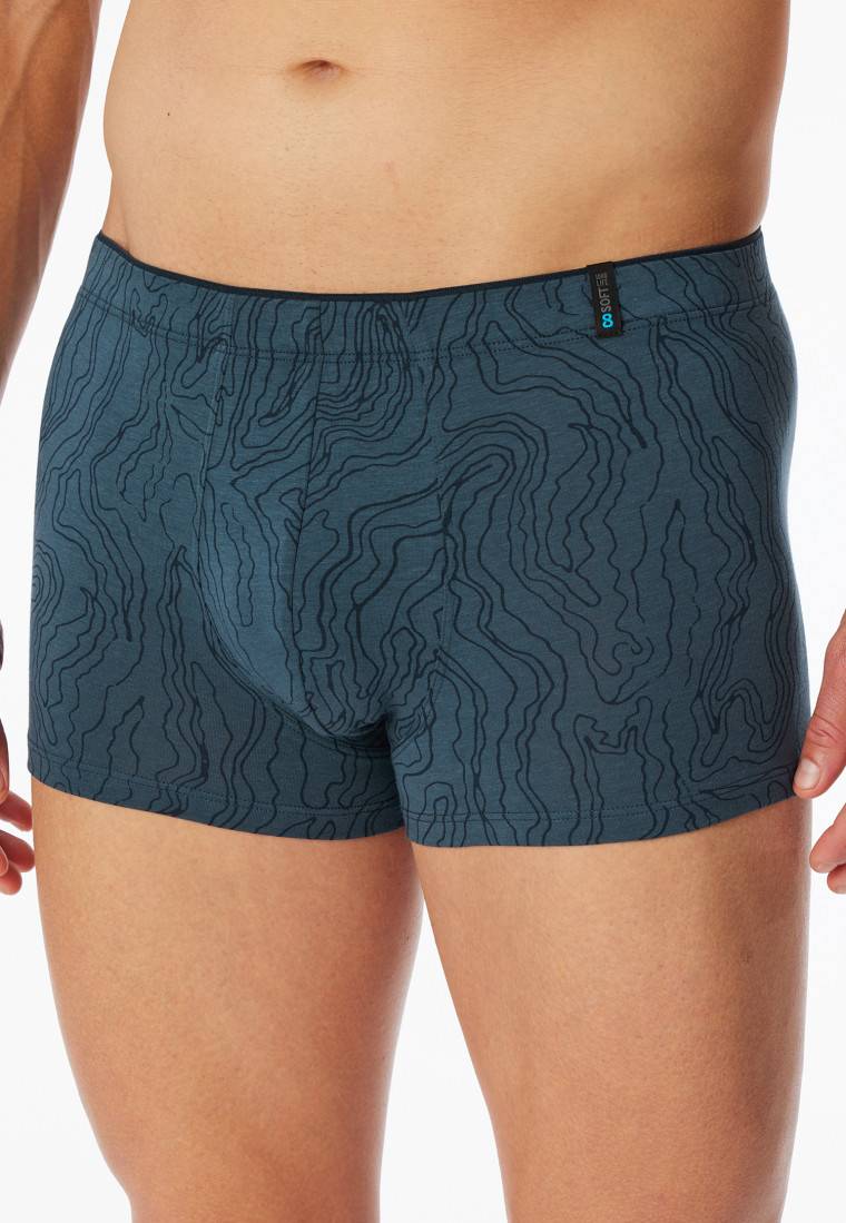 Schiesser Shorts Modal gemustert dunkelblau - Long Life Soft Zeitbegrenzte Promotion