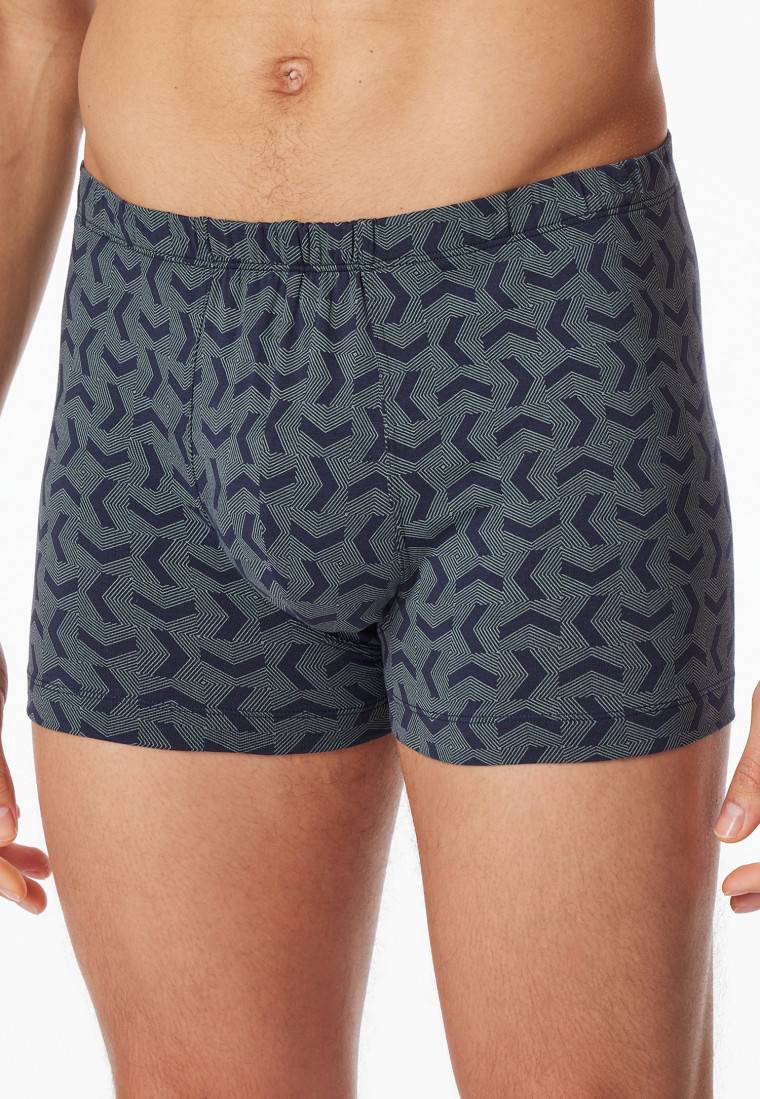 Schiesser Shorts 3er-Pack Organic Cotton dunkelblau gemustert - 95/5 Bis zu 50% Rabatt