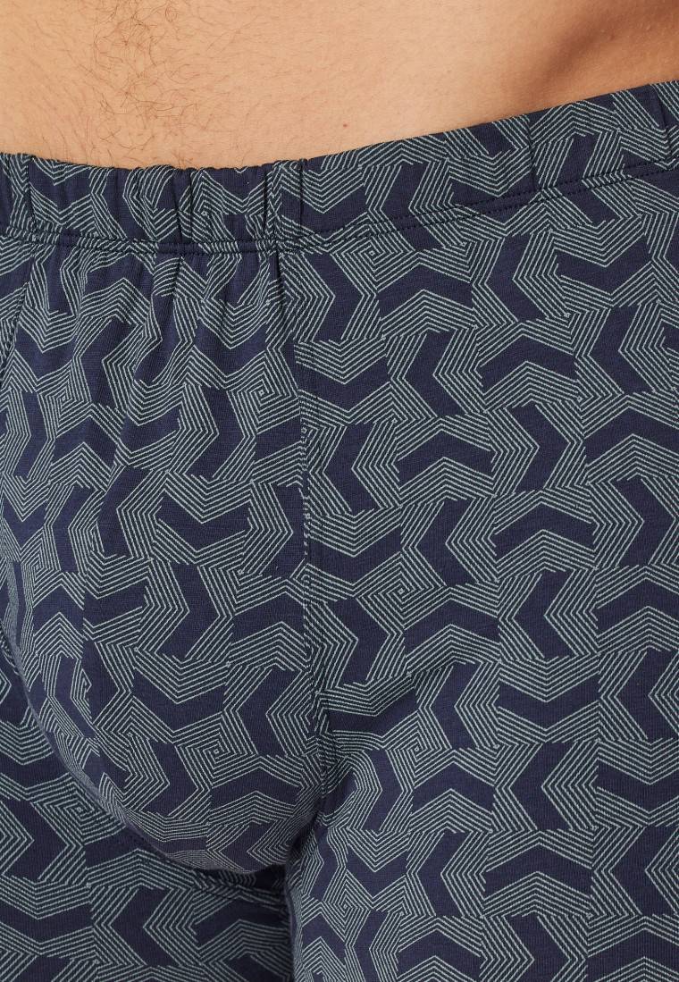 Schiesser Shorts 3er-Pack Organic Cotton dunkelblau gemustert - 95/5 Bis zu 50% Rabatt